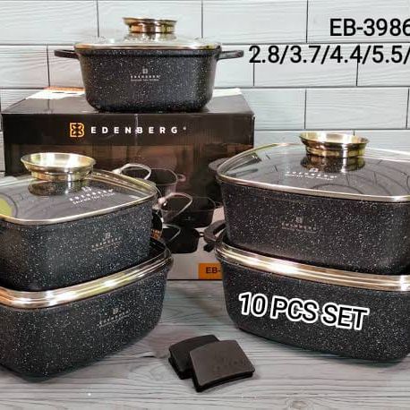 EB_3987
10PCS EDENBERG GRANITE COOKWARE SET