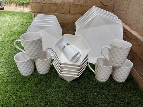 Hexagonal/Square Ceramic Dinner set