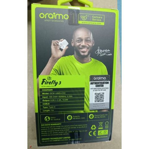 Oraimo TYPE-C FAST CHARGER, WHITE