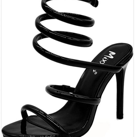 HIGH QUALITY Spiral Strapy wetlook Heel (René Caovilla)