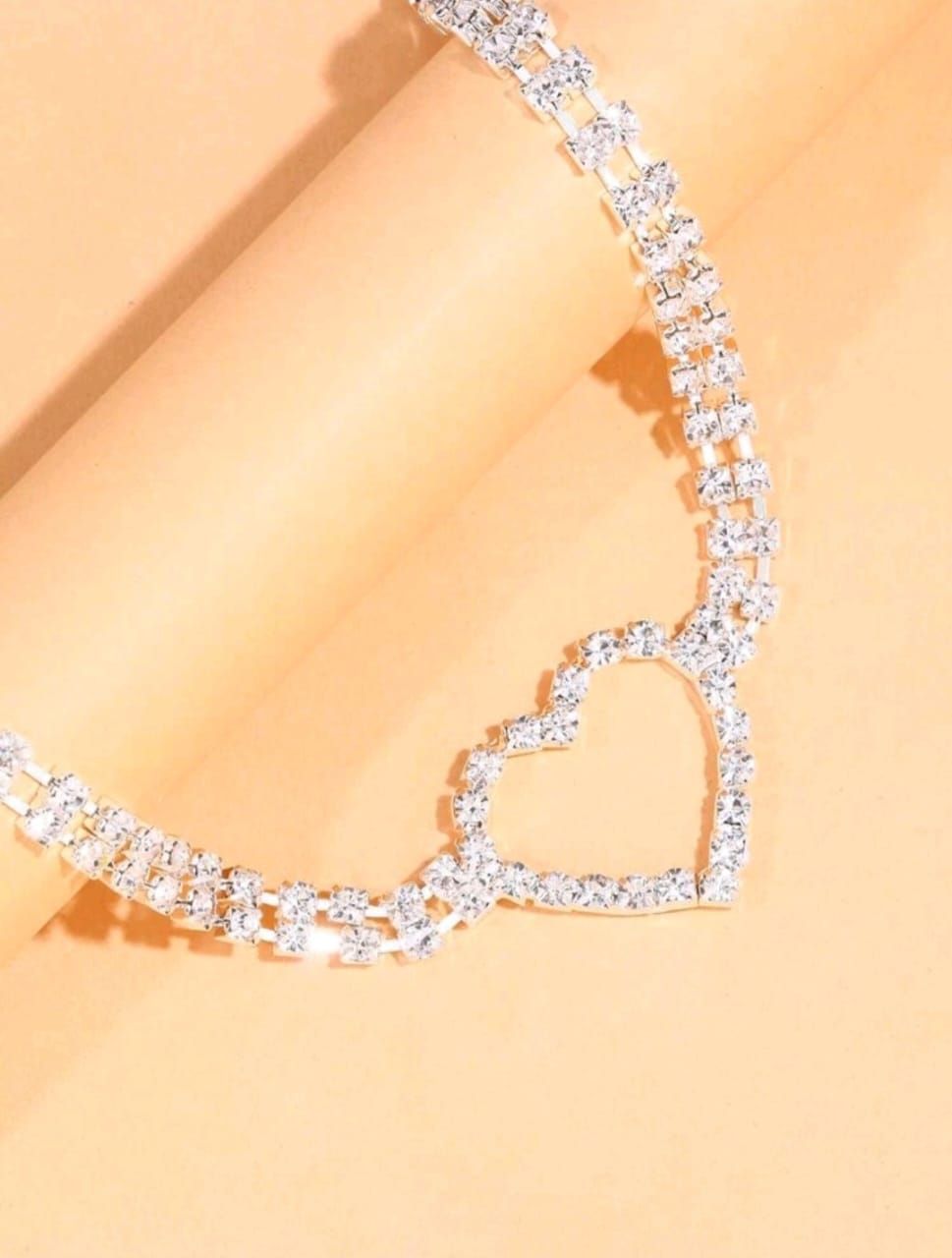 Leg braceletRhinestone Heart Decor Thigh Chain