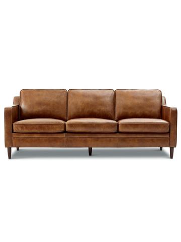 Aticksons Genuine Leather Square Arm Sofa