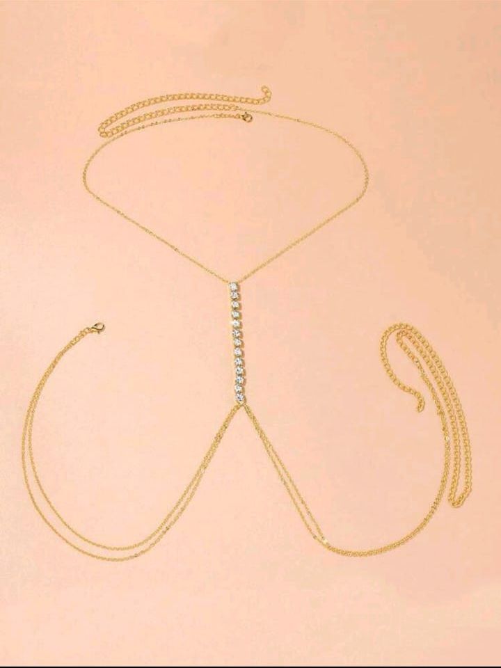 Gold Chains Chest Accessories 