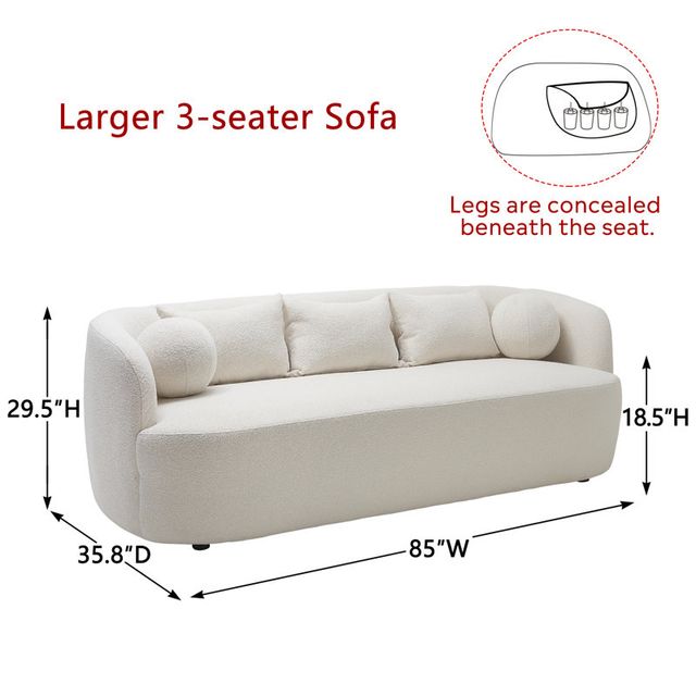 Brinae 85" Upholstered Sofa