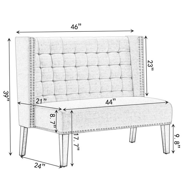Attaway 46.06'' Upholstered Loveseat