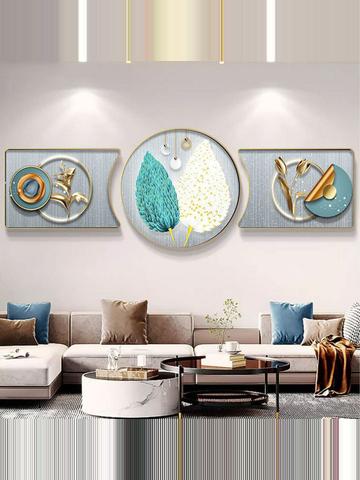 3pcs Crystal porcelain decorative painting 