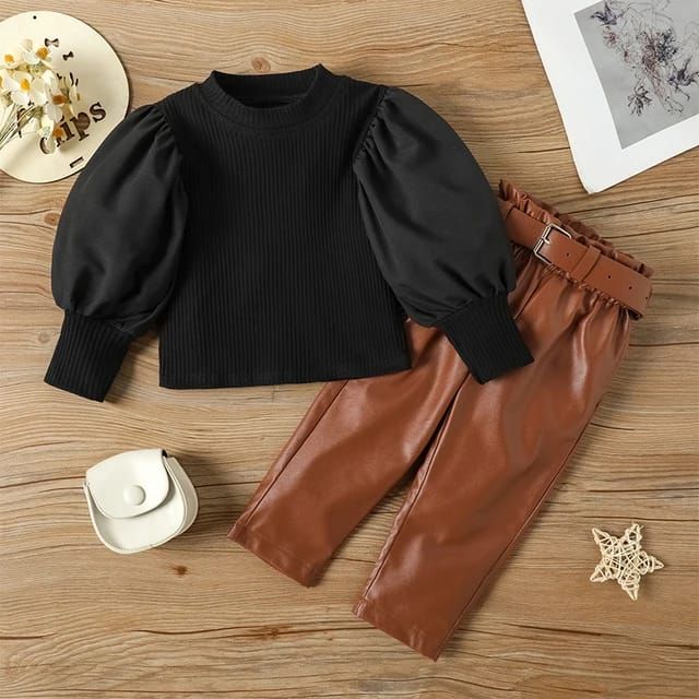 Kids 3 piece leather set
