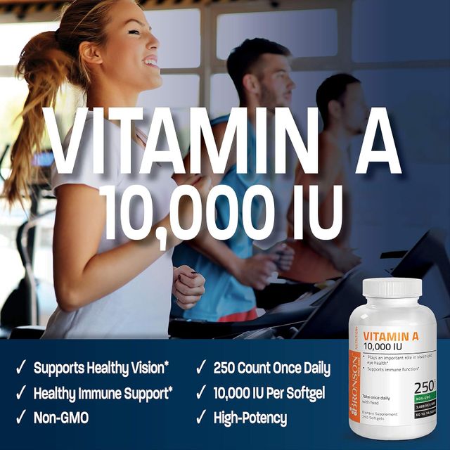 Bronson Vitamin A 10,000 IU Premium Non-GMO Formula Supports Healthy Vision & Immune System