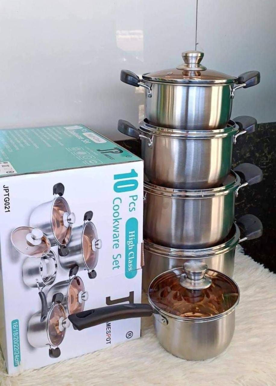 JP 10 PCs  Aluminium cookware set
Available at the shop✅