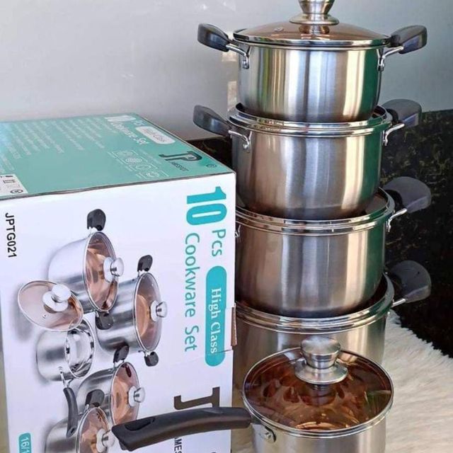JP 10 PCs  Aluminium cookware set
Available at the shop✅