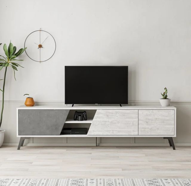 Wide Modern TV Stand Stylish Entertainment Unit