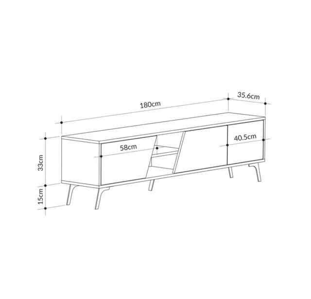 Wide Modern TV Stand Stylish Entertainment Unit