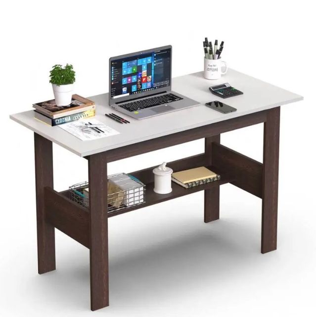  Efflino Study Table Desk in Wenge & White Finish