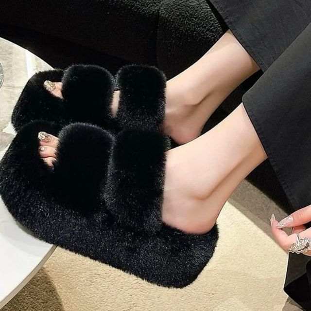 Fluffy Platform Sandals 