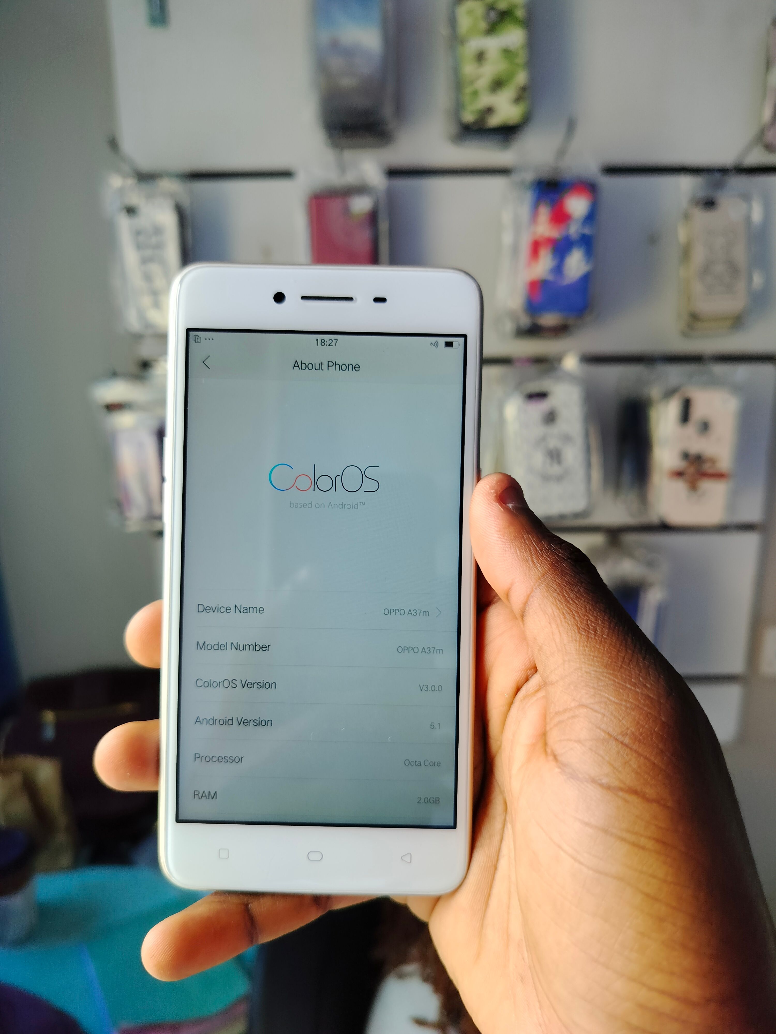 OPPO A37 2GB RAM 16GB ROM DISPLAY 5.0 INCHES REAR CAMERA 8MP FRONT CAMERA 5MP  ANDROID 5