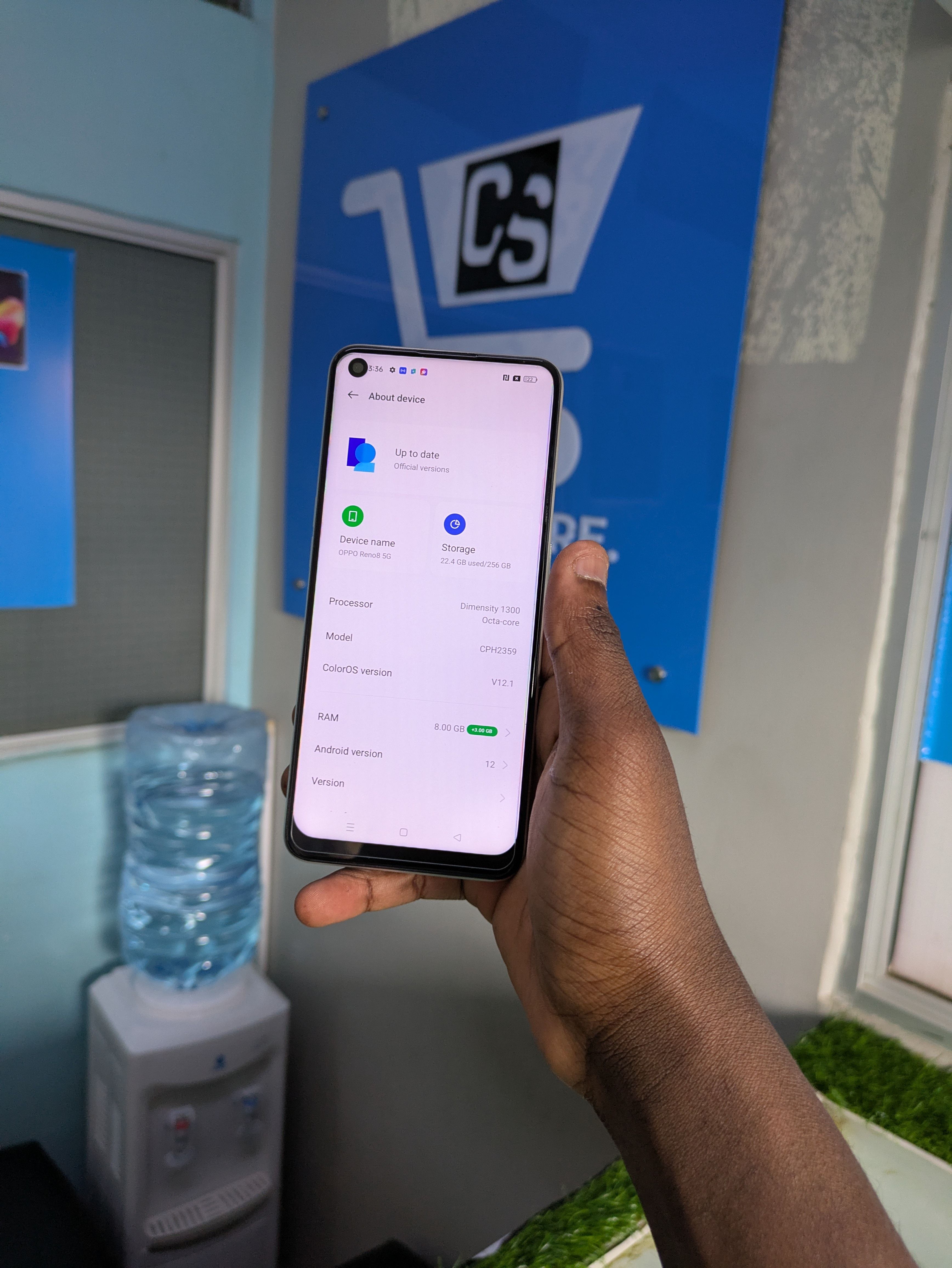 OPPO RENO 8 5G 256GB ROM 8GB RAM DISPLAY 6.43INCHREAR CAMERA 50MP + 2MP + 2MP WHITE (NOFINGERPRINT)