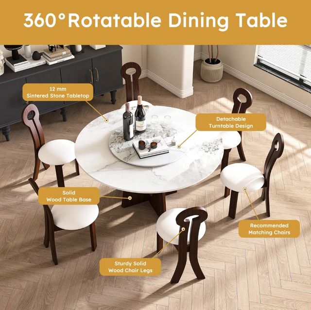 Fisher 59” Modern Dining Table Set 