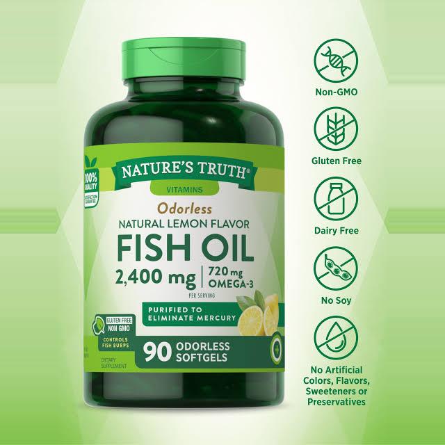 NATURES TRUTH FISH OIL  2400MG CAPSULES  90'S