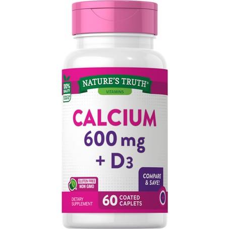 NATURES TRUTH CALCIUM 600MG + VIT D3 TABLETS 60'S