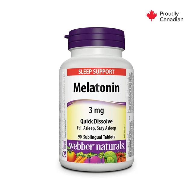 WEBBER NATURALS MELATONIN 3MG TABLETS 90S