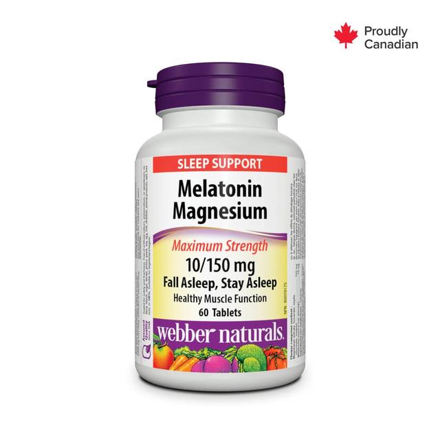 WEBBER NATURALS MAGNESIUM 150MG +MELATONIN 10MG  TABLETS 60S