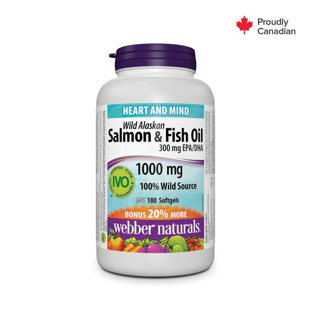 WEBBER NATURALS  SALMON & FISH OIL 1000MG SOFTGELS 180S