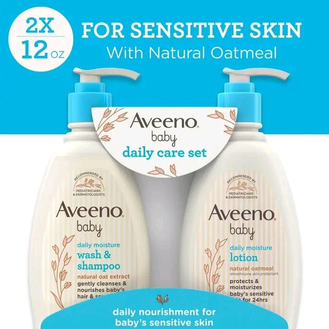 AVEENO BABY DAILY CARE SET (Wash+Moisturizer) 