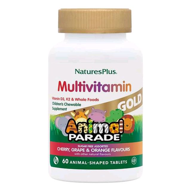 NATURES PLUS ANIMAL PARADE  KIDS MULTIVITAMIN TABLETS 90'S