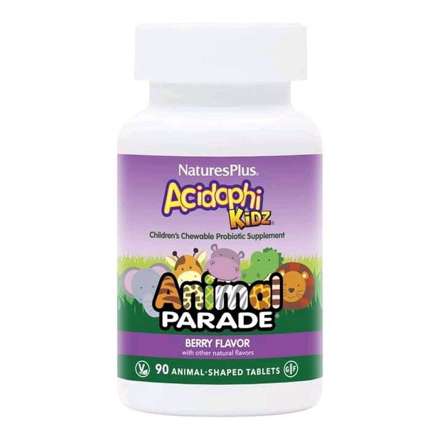 NATURES PLUS ANIMAL PARADE  KIDS ACIDOPHILLUS PROBIOTIC TABLETS 90'S