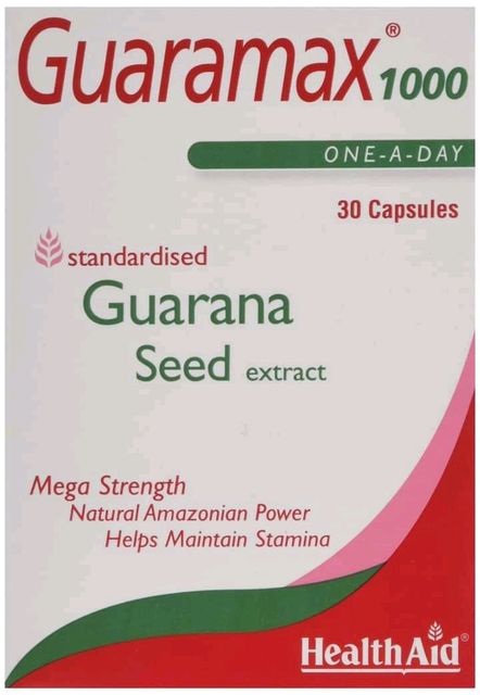 HEALTH AID GUARANA 1000MG CAPSULES 30'S 