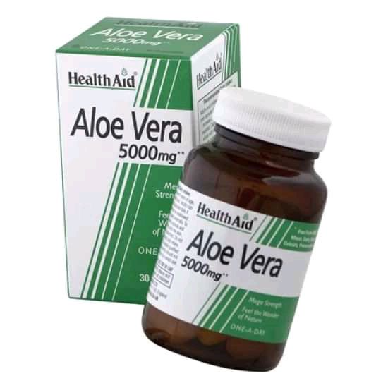 HEALTH AID ALOE VERA 5000MG TABLETS 30'S 