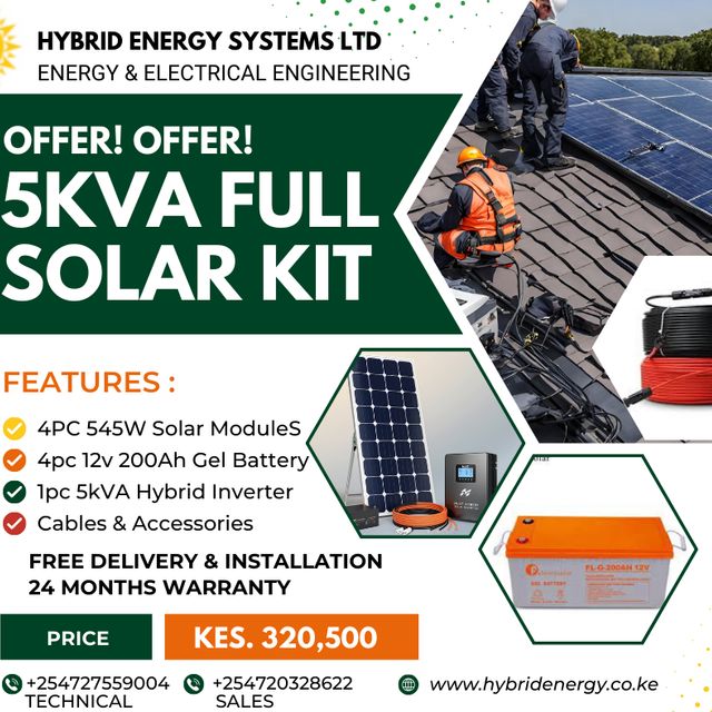 5kVA Complete Full Solar Photovoltaic System Kit 