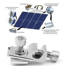 Solar Panel Aluminum Roof Mounting Earthing Kit
