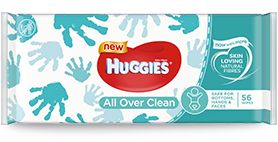 HuggiesBaby Wipes.All Over Clean. X56 pcs