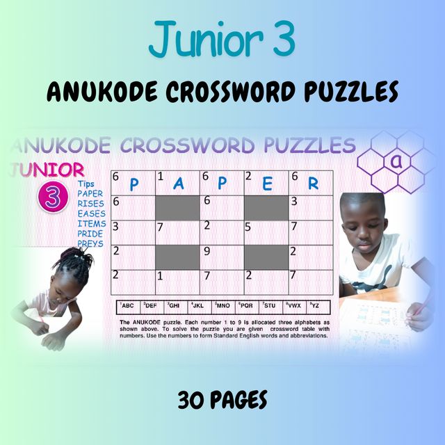 Anukode Crossword Puzzles Junior 3