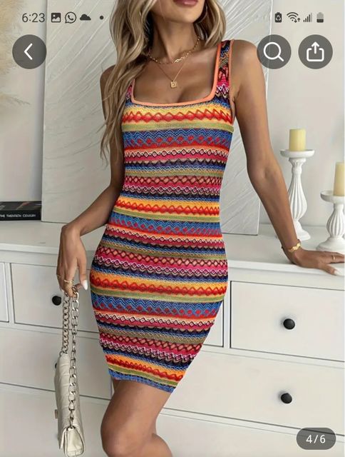 Directional Chevron Print Vest Bodycon Dress